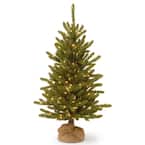4 ft. Kensington Burlap Artificial Christmas Tree with Clear Lights
