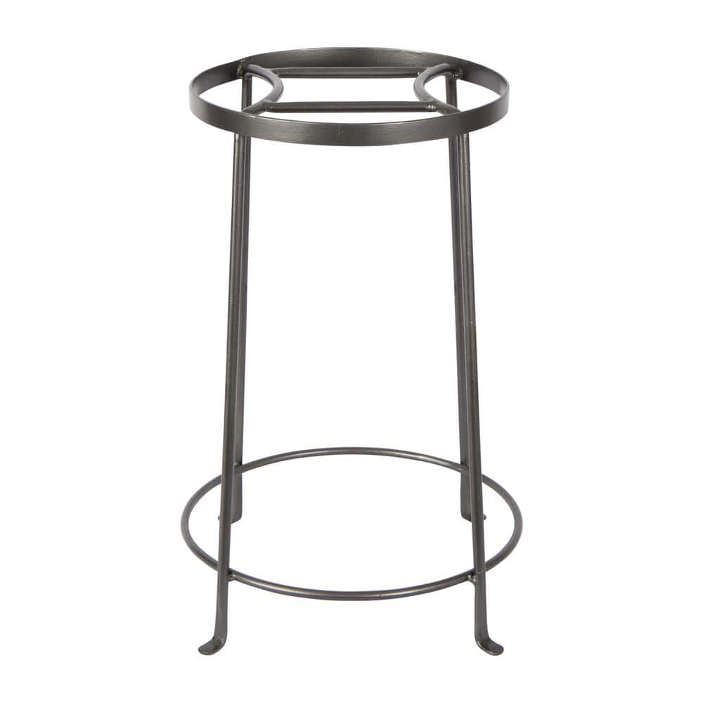 Graphite Wrought Iron Argyle Plant Stand, 18-inch Height