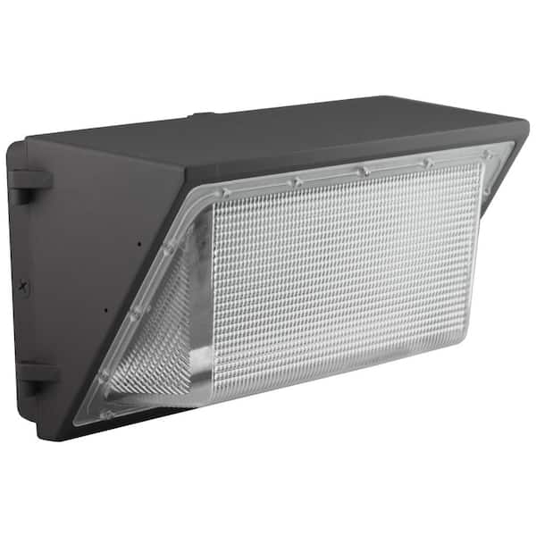 Cedar Hill 200-Watt Equivalent Integrated LED Bronze Wall Pack Light 5000K 7400-Lumen