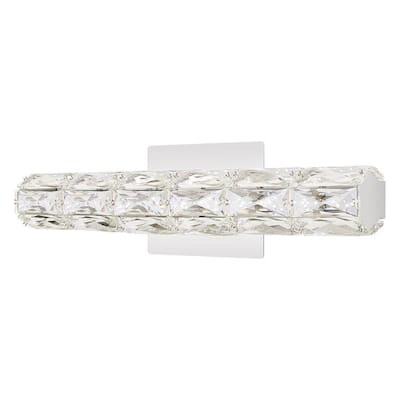 Home Decorators Collection Keighley 24 In Chrome Led Crystal Vanity Light Bar 4151 Ndm The Home Depot