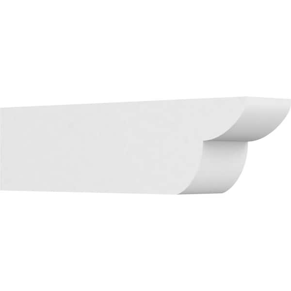 Ekena Millwork 6 in. x 8 in. x 30 in. Standard Crestline Architectural Grade PVC Rafter Tail Brace