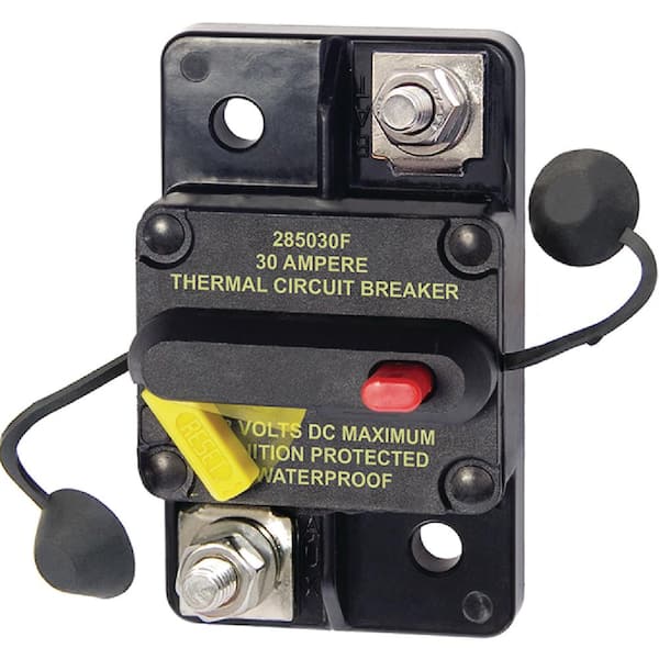 Blue Sea Systems 285 Series DC 30A Circuit Breaker - Surface Mount, Terminal Screw: #8-32