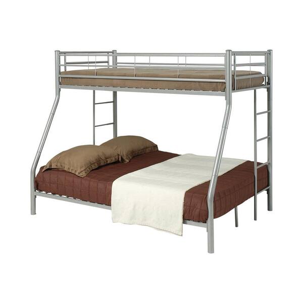 Coaster Hayward Silver Twin Over Full Bunk Bed 460062 The Home Depot