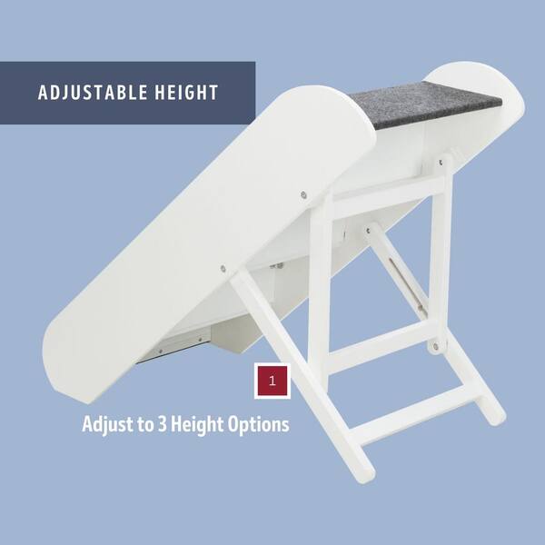 TRIXIE White Adjustable Pet Steps 4-Step 39495 - The Home Depot