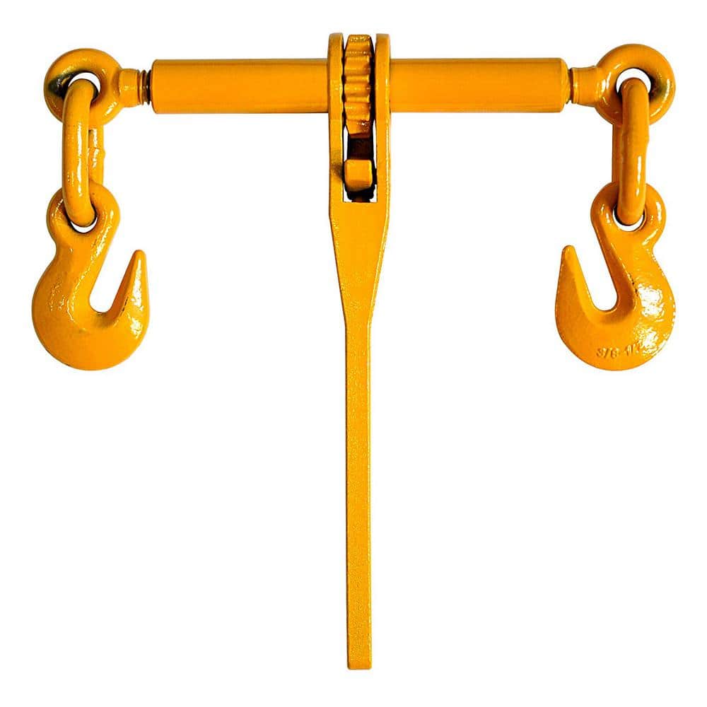 KingChain 9200 lbs. 3/8 in. - 1/2 in. Ratchet-Type Load Binder with Grab  Hooks 102880 - The Home Depot