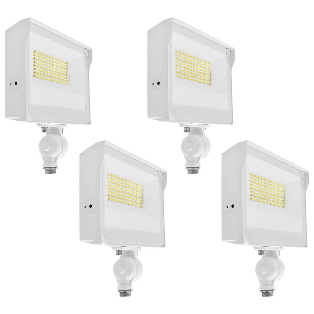 60-Watt Universal LED Flood Light, Adjustable Knuckle Mount, IP65, 3CCT, Up to 8760LM, Dimmable, Photocell Sensor 4 Pack price history on PriceWatchPro