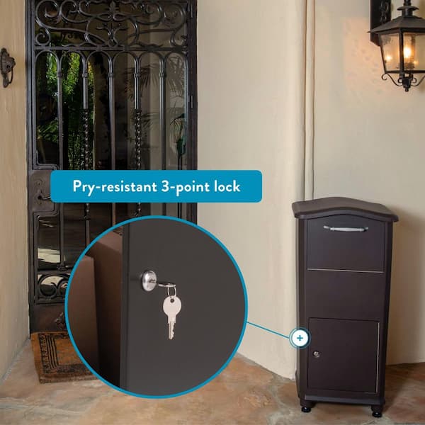 Elephantrunk Oil Rubbed Bronze, Extra Large, Aluminum, Locking, Parcel Drop