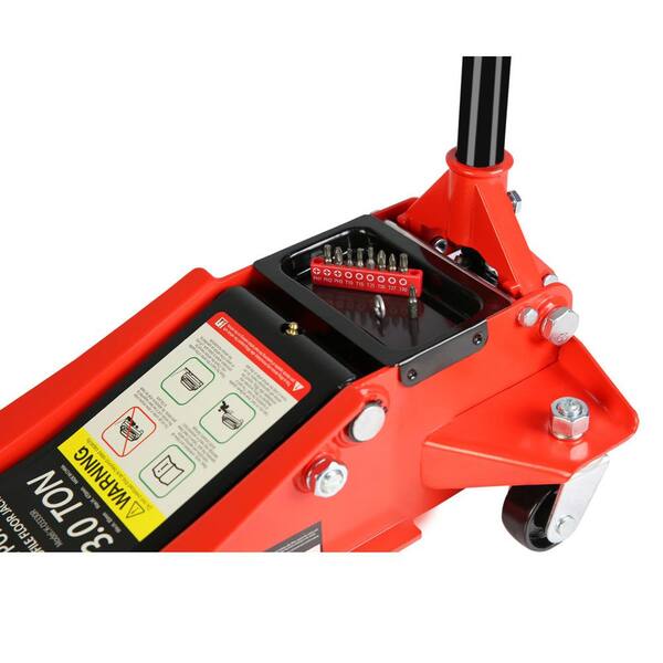 MYWISH 3-Ton Low Profile Steel Racing Floor Jack with Dual Piston