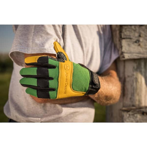 Grain Cowhide Spandex Back Gloves