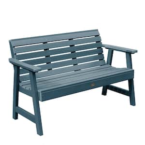 Weatherly 5 ft. 2-Person Nantucket Blue Recycled Plastic Outdoor Garden Bench