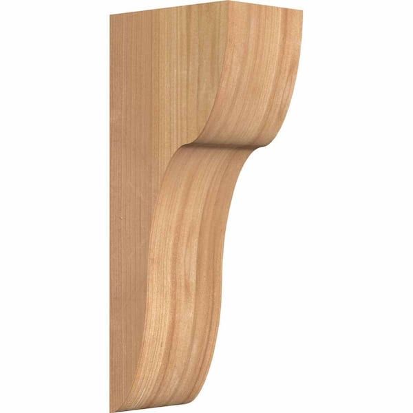 Ekena Millwork 5-1/2 in. x 8 in. x 20 in. Western Red Cedar Carmel Smooth Corbel