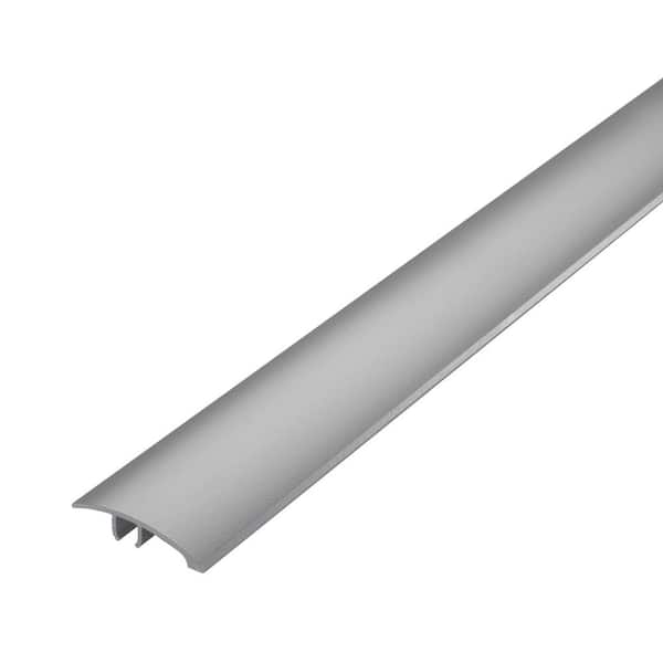 Cinch Warm Gray 1.875 in. x 36 in. Aluminum Reducer with Snaptrack Carpet Trim