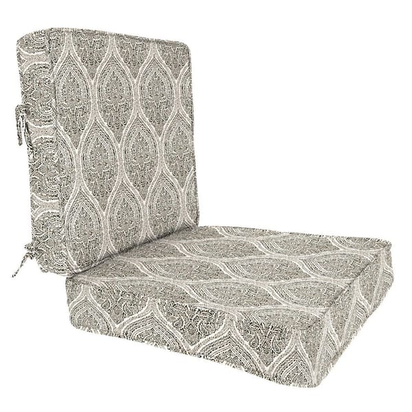 48 in. L x 24 in. W in. x 5 in. T Rectangular Outdoor Deep Seat Cushion Set in Andorra Umber