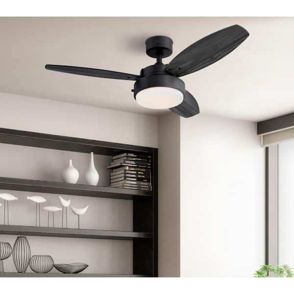 Westinghouse Alloy 42 in. LED Indoor Matte Black Ceiling Fan with