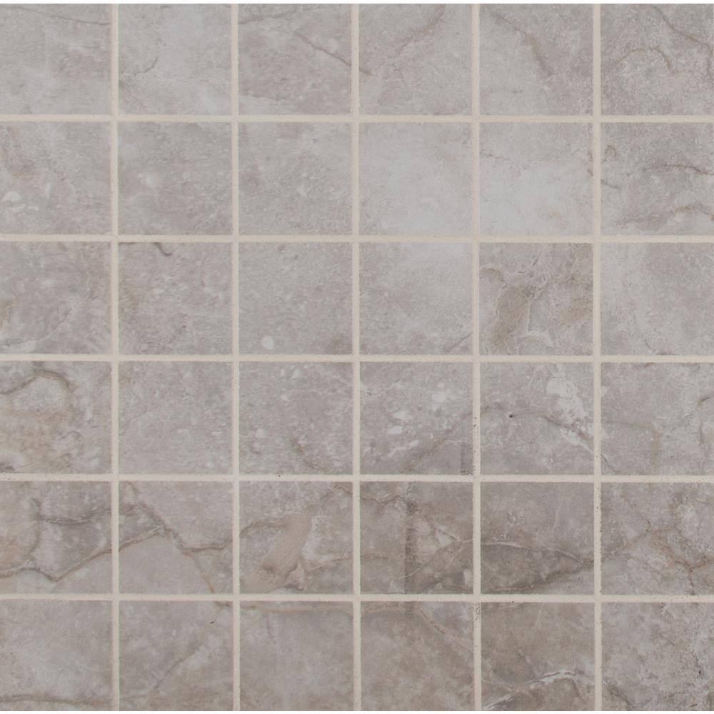 Take Home Tile Sample - Ansello Grey 4 in. x 4 in. Matte Ceramic Mosaic Tile price history on PriceWatchPro