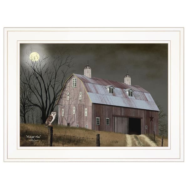 HomeRoots Charlie Midnight Moon 1-Piece Framed Wall Art 15 in. x 19 in.