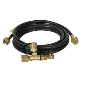 Brass Tee with 3 Ports and 12 ft. Hose