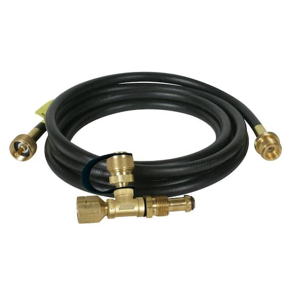 Camco Brass Tee with 3 Ports and 12 ft. Hose 59103 - The Home Depot