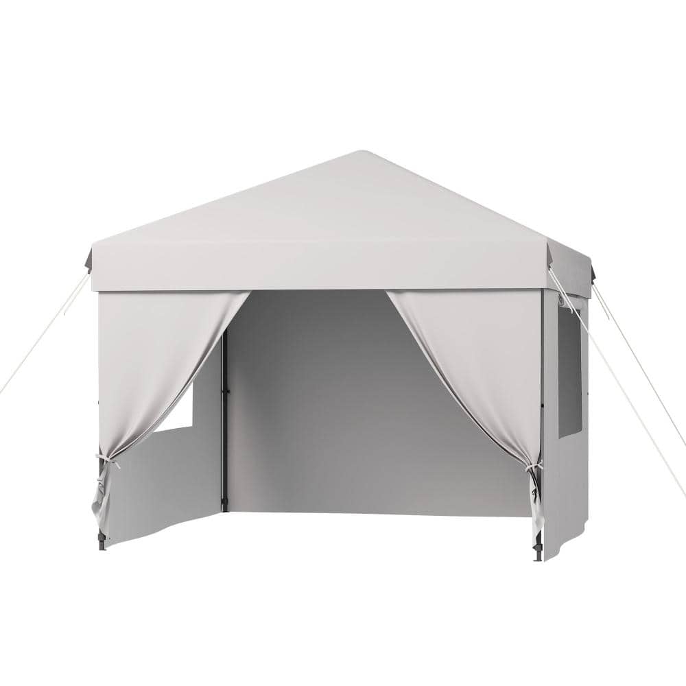 10x10 Pop Up Canopy Tent with 4 Removable Sidewalls & Windows - Quick Easy Up, Adjustable Height,  White price history on PriceWatchPro