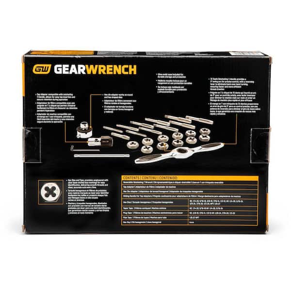 GEARWRENCH SAE Ratcheting Tap and Die Set (27-Piece) 82813 - The
