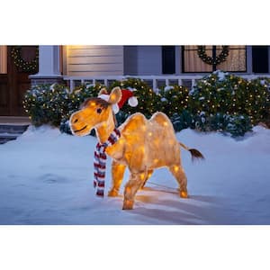 22 in. 60-Light LED Camel Outdoor Christmas Decor