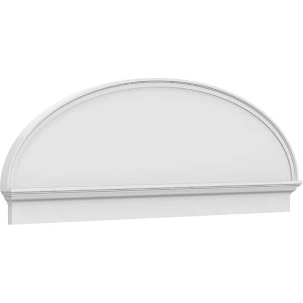 Ekena Millwork 2-3/4 in. x 72 in. x 24-7/8 in. Elliptical Smooth Architectural Grade PVC Combination Pediment Moulding