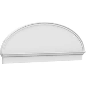 2-3/4 in. x 72 in. x 24-7/8 in. Elliptical Smooth Architectural Grade PVC Combination Pediment Moulding