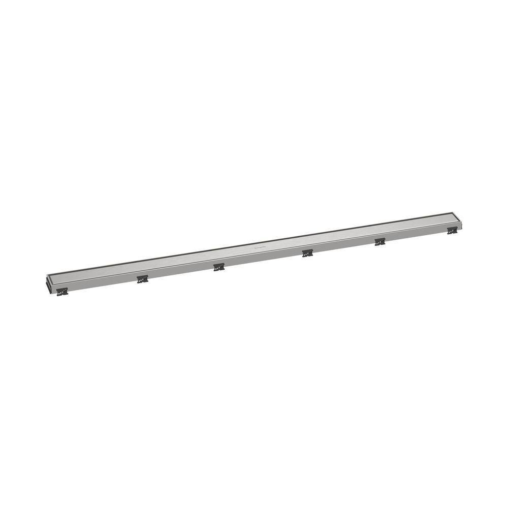 Brushed Stainless Steel Adjustable Linear Shower Drain Trim