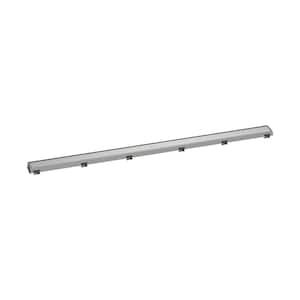 RainDrain Match Stainless Steel Linear Tileable Shower Drain Trim for 47 1/4 in. Rough in Brushed Stainless Steel