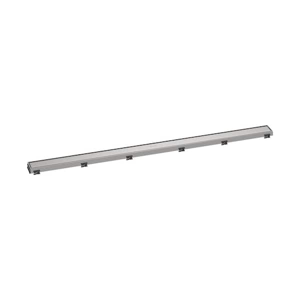 Hansgrohe RainDrain Match Stainless Steel Linear Tileable Shower Drain Trim for 47 1/4 in. Rough in Brushed Stainless Steel