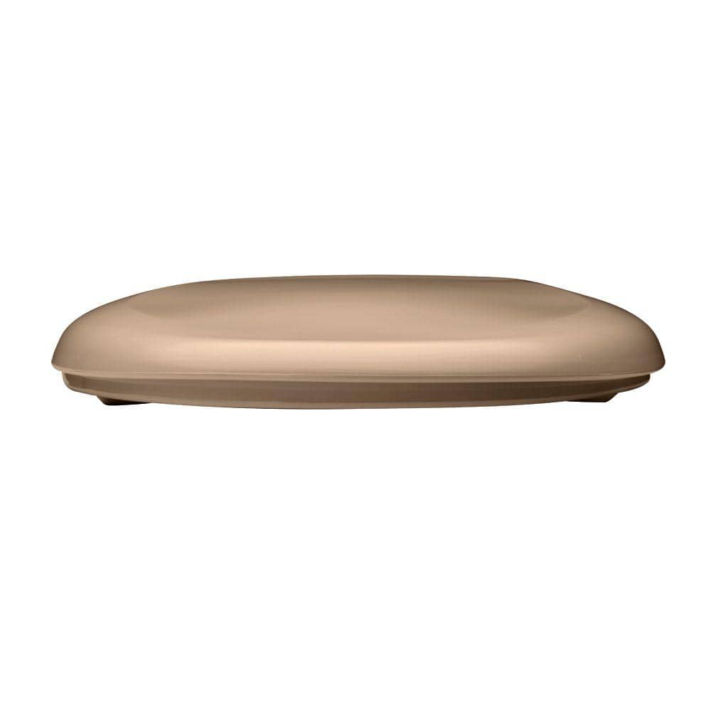 Sand Elongated Plastic Toilet Seat with Whisper-Close Lid
