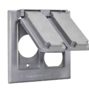 Weatherproof Duplex and Switch Double Gang Cover