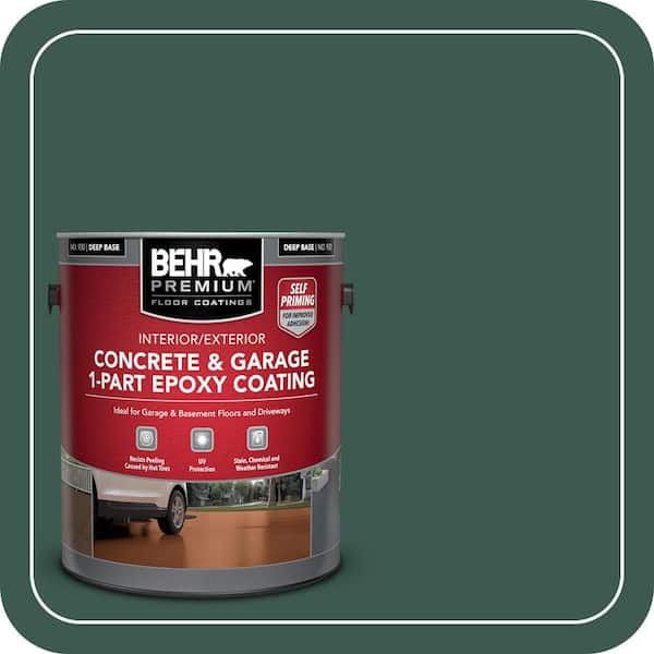1 gal. #PFC-45 Patio Green Self-Priming 1-Part Epoxy Satin Interior/Exterior Concrete and Garage Floor Paint