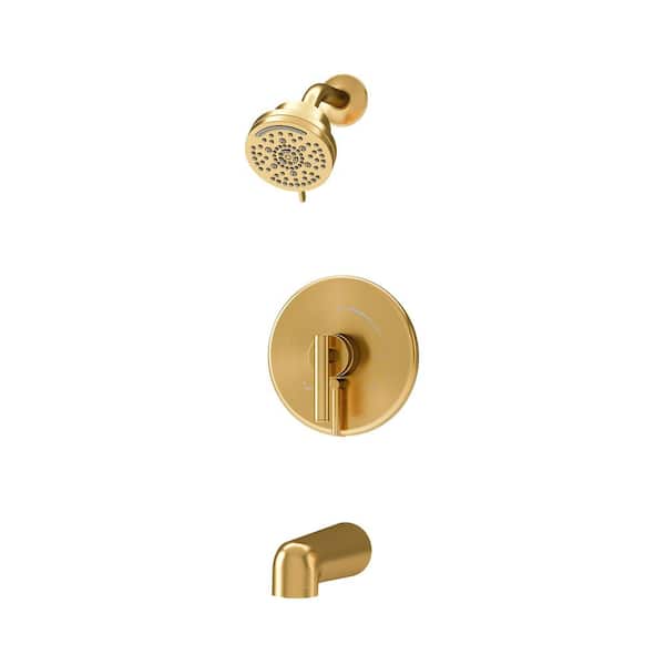 Symmons Dia HydroMersion Tub and Shower Faucet Trim Kit Wall Mounted with Single Handle - 1.5 GPM (Valve not Included)