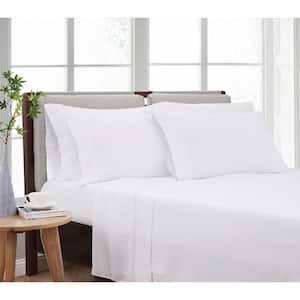 Solid White Twin 4 Piece Sheet Set