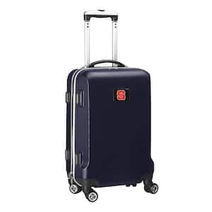 NCAA North Carolina State 21 in. Navy Carry-On Hardcase Spinner Suitcase