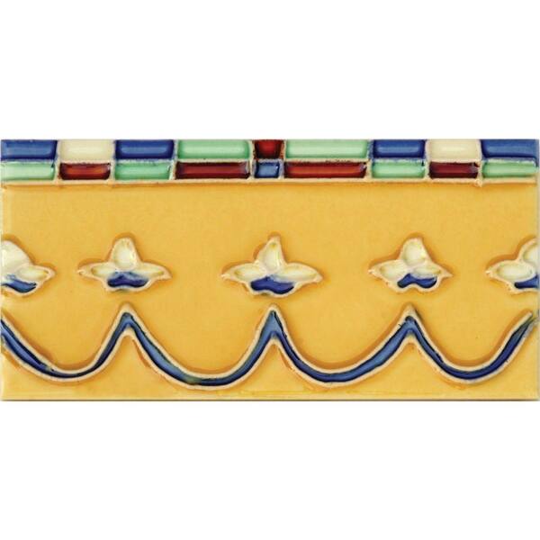 Solistone Hand-Painted Coronita Deco 3 in. x 6 in. Ceramic Wall Tile (1.25 sq. ft. / case)