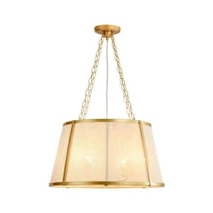 Triton 6-Light Modern Boho Gold Handwoven Ivory Rope Drum Chandelier for Living Room