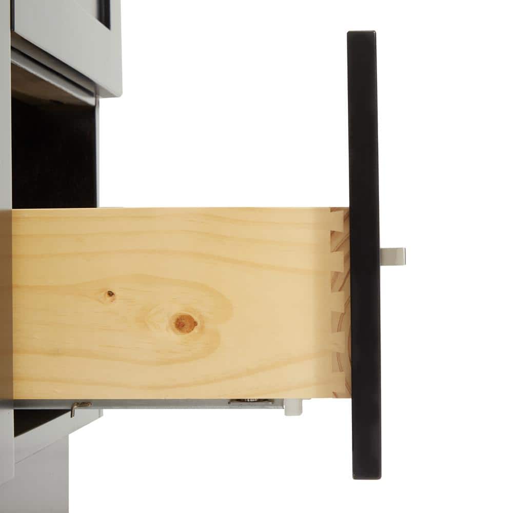 Hamlet 55" Black Vanity with White Quartz Top