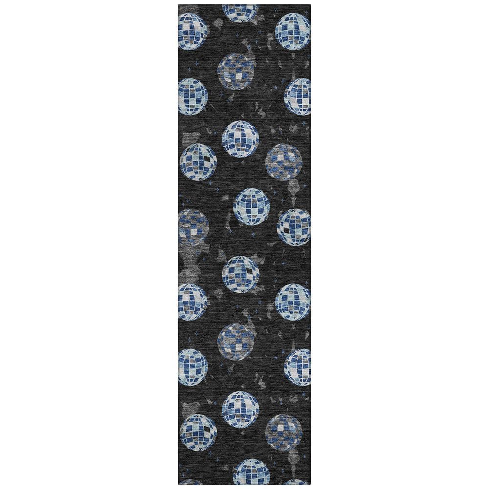 Chantille Machine Washable Indoor/Outdoor Abstract ACN2690 Black 2 ft. x 7 ft. Runner Rug price history on PriceWatchPro
