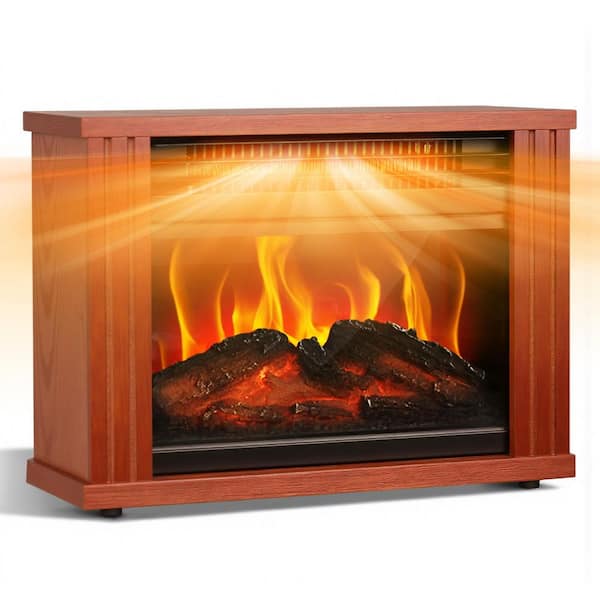 Nordic Hygge 1500-Watt Electric Fireplace Space Heater with 3s Fast Heating, 3D Flame Effect, Overheat Protection