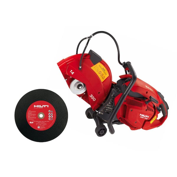 DSH 700X 32 in. x 10.3 in. Hand-Held Pull Start Concrete Gas Saw with (10) 14 in. Metal Deck Cutting Abrasive Blades
