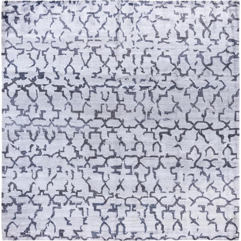 Modern-Contemporary Ivory 8 X 10 Hand-Knotted Silk Indoor Area Rug price history on PriceWatchPro