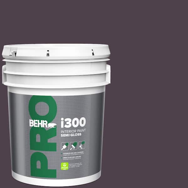 BEHR PRO 5 gal. #T13-10 Plum Orbit Semi-Gloss Interior Paint