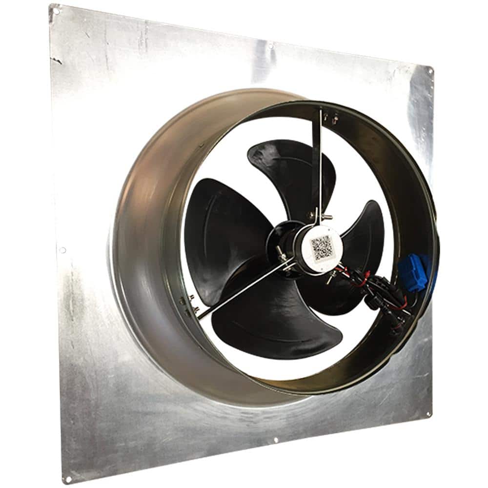 Hybrid Solar and Electric Roof Mount Attic Fan with Thermostat