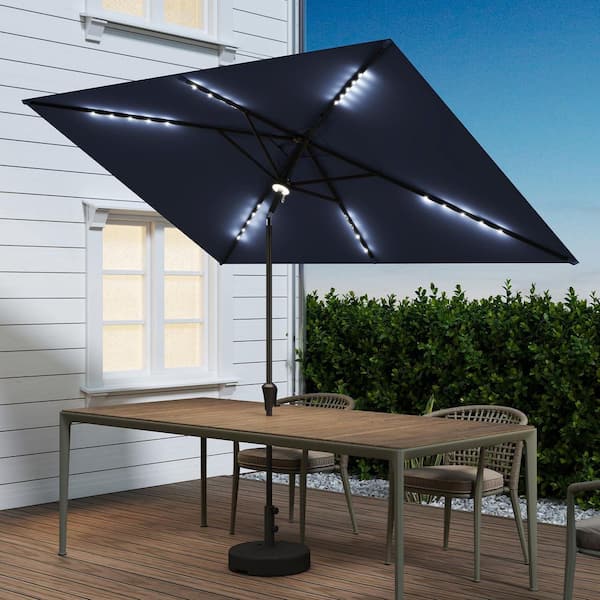 heavy duty rectangular patio umbrella PatioKingdom Umbrella, Outdoor for Pool & Garden 6.5*10FT / Indigo Blue Elevate your outdoor living space with our 8x10 FT Rectangular Patio Umbrella Navy Blue