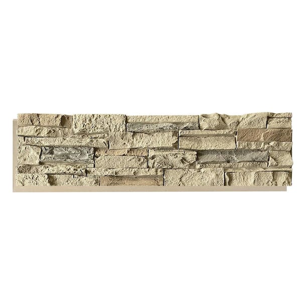 1.37 in. x 4 ft. x 1 ft. Faux Stone Earth-Tone StackedStone Polyurethane Decorative Wall Paneling (6-Pack)