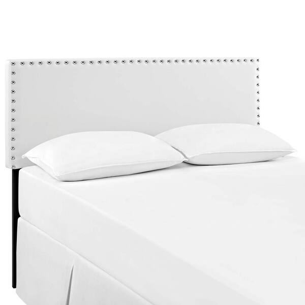 MODWAY Phoebe White Full Upholstered Vinyl Headboard MOD-5383-WHI - The ...