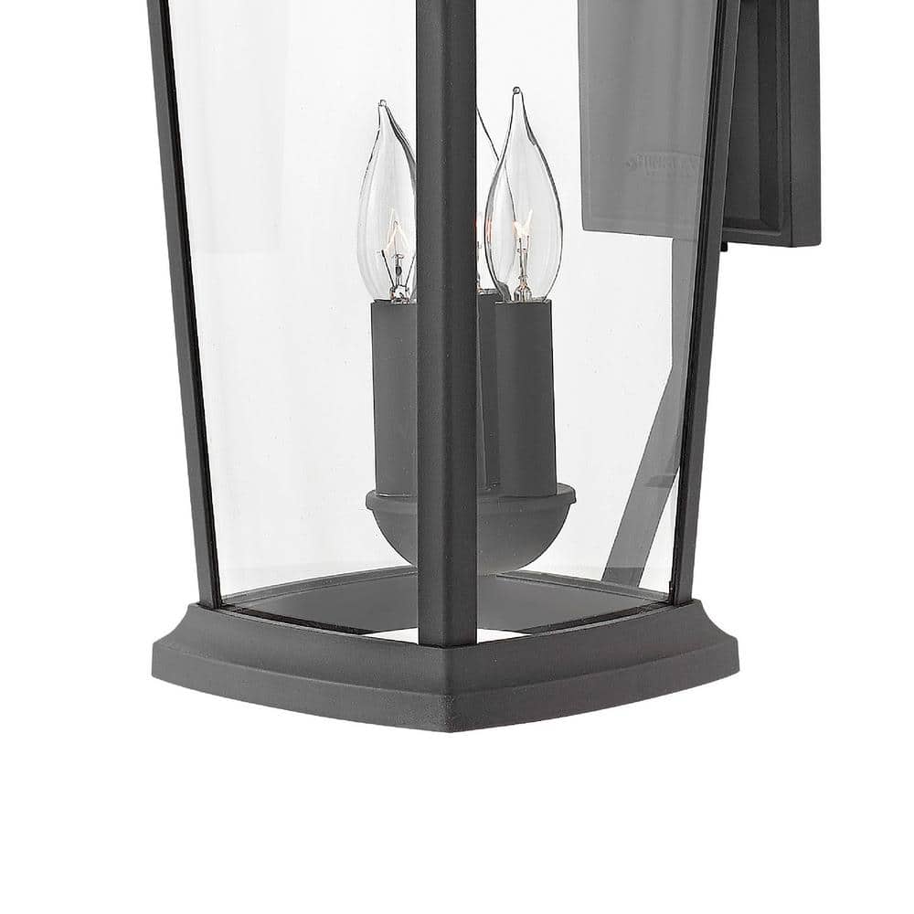 Museum Black Bronze 3-Light Outdoor Wall Sconce