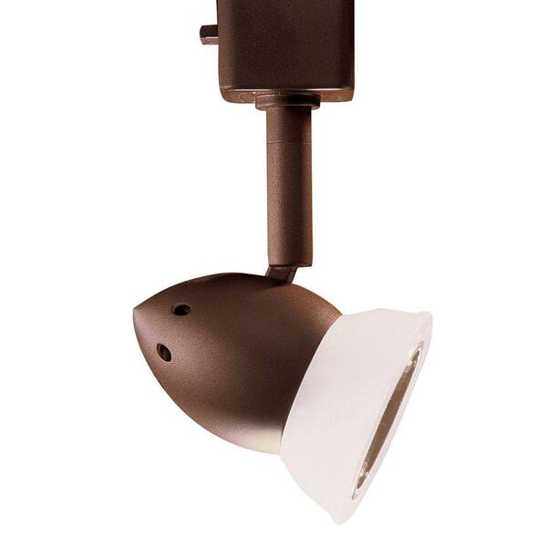 Designers Choice Collection Series 3 Line-Voltage GU-10 Oil-Rubbed Bronze Track Lighting Fixture with Faux Alabaster Glass Shade